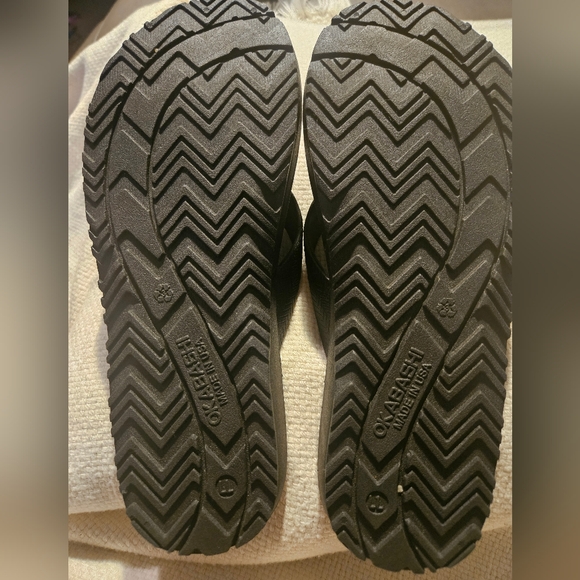 OKABASHI LADIES Sandals Black Size LL - Picture 3 of 4